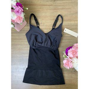 Belly Bandit MOTHER TUCKER, Compression Nursing Tank, Size Small Black Seamless